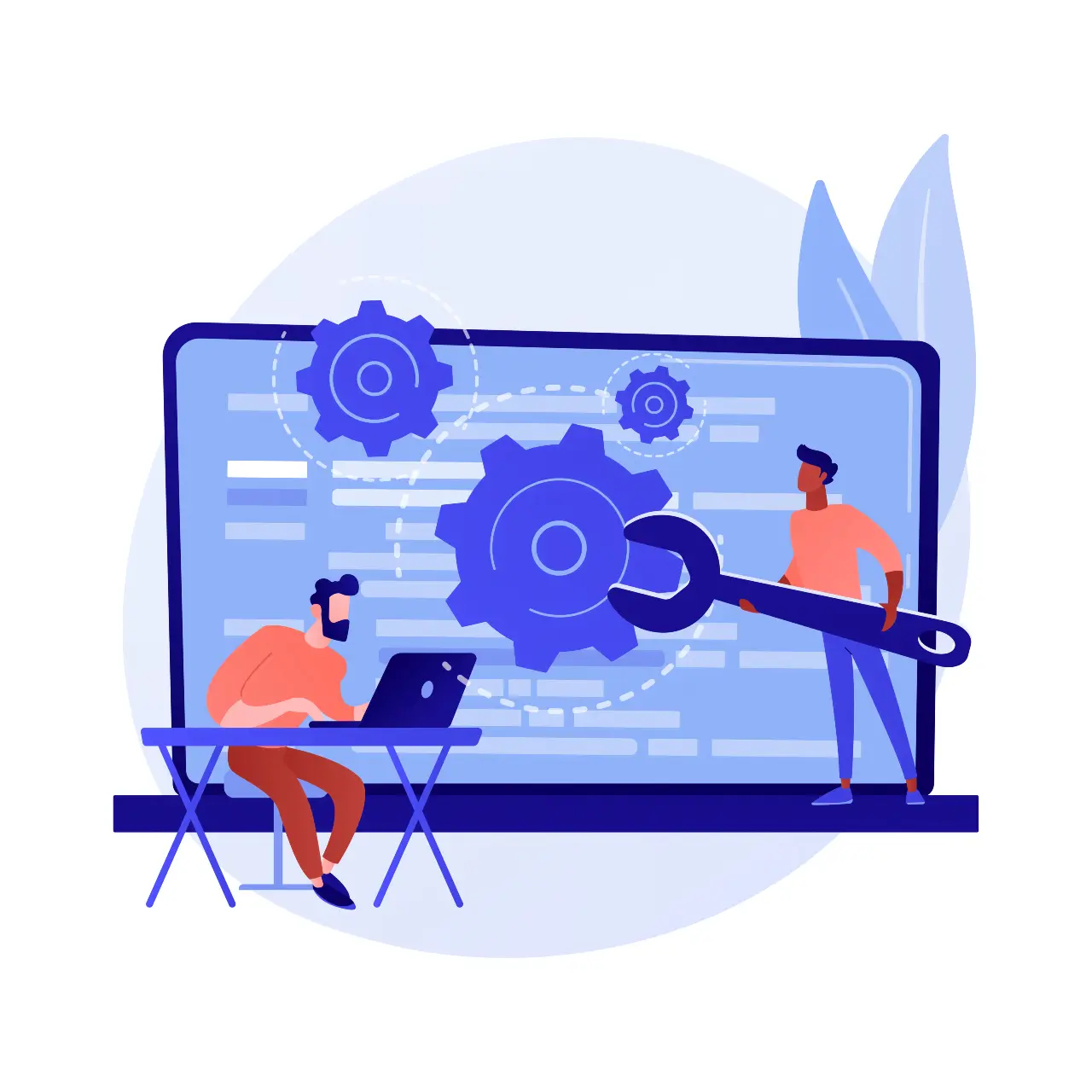 people working to build something